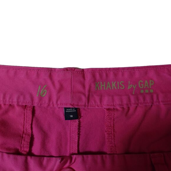 Vintage KHAKIS by GAP Pink Shorts Women’s Sz 16 Summer Vacation Preppy 4" Inseam - Picture 3 of 13